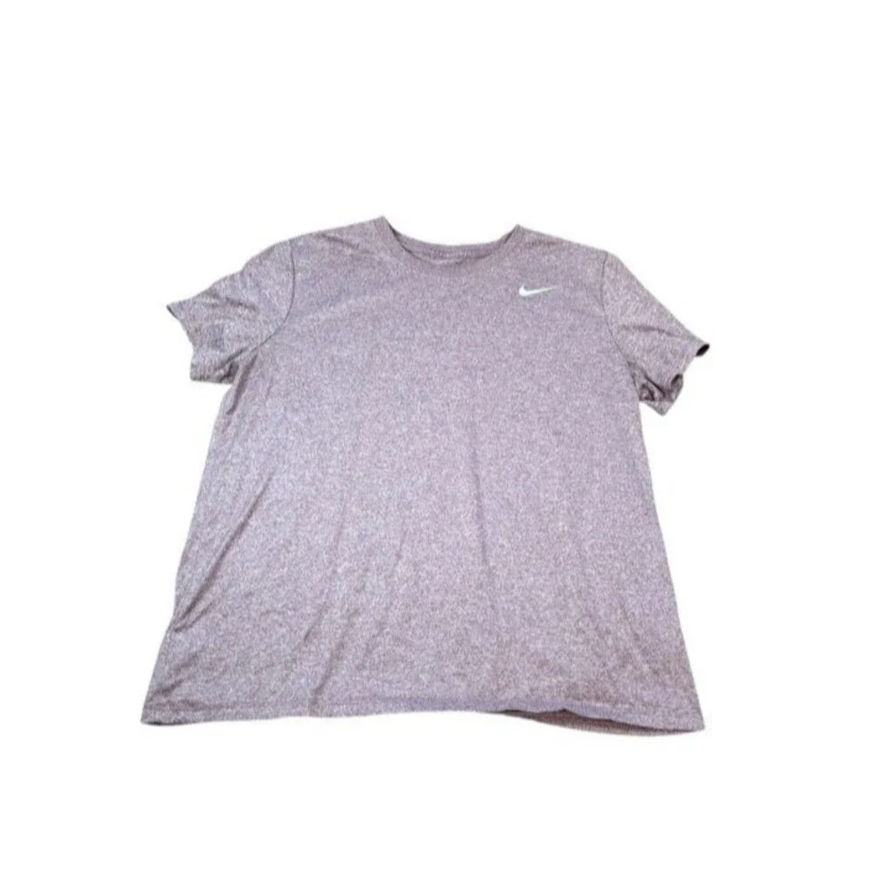Nike Dri-Fit Tee Shirt Womens Size Large Purple Heather DX0687-209 Workout-Yoga